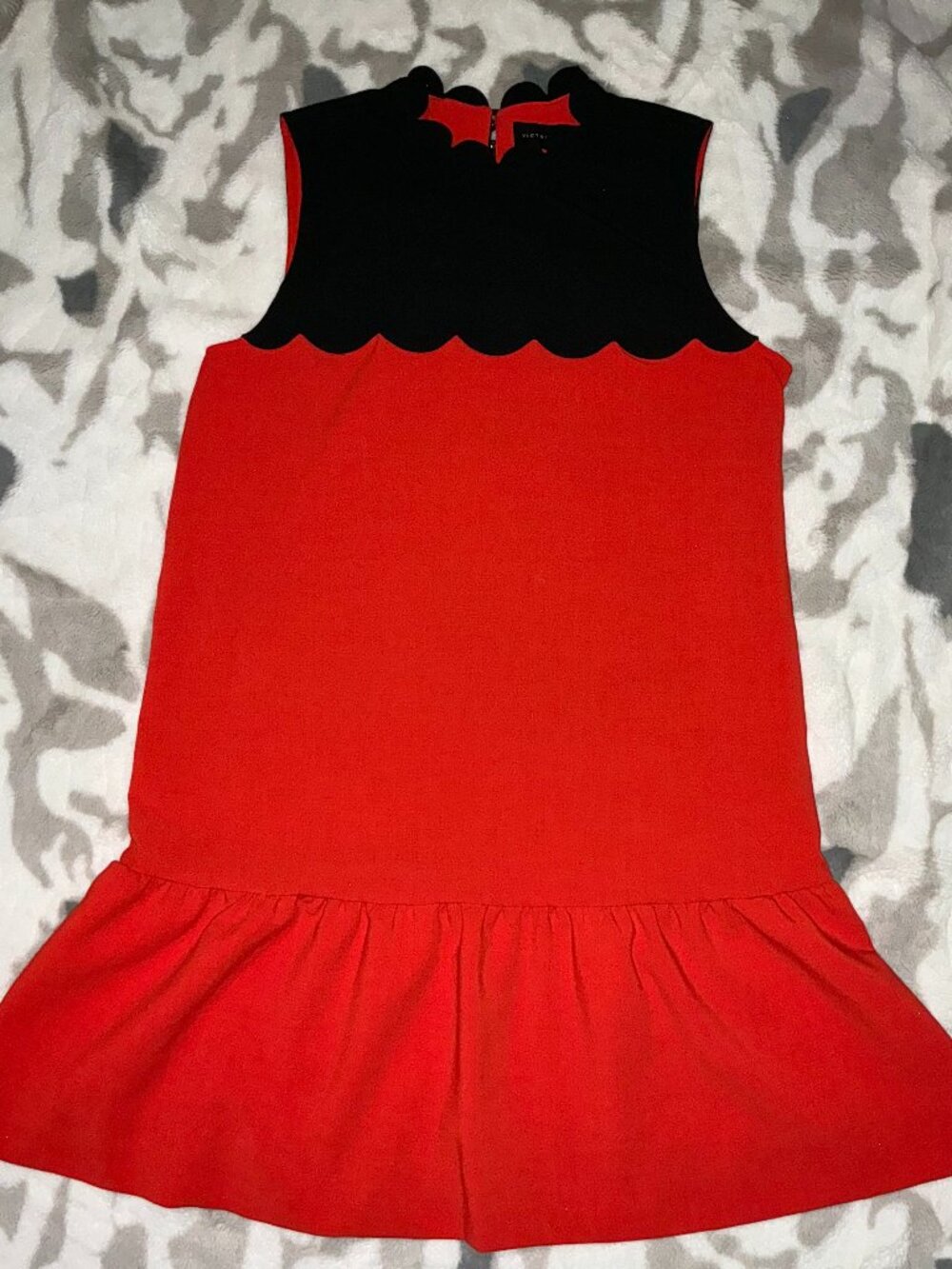 Victoria Beckham for Target Scalloped Colorblock Dress Size M